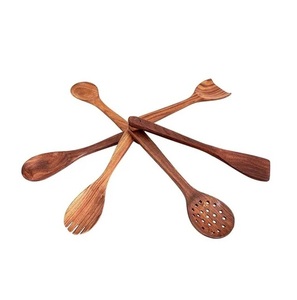 <b>Wooden</b> Kitchen <b>Utensils</b> for <b>Cooking</b> Natural Wood <b>Utensil</b> Spoons for <b>Cooking</b> Kitchen <b>Utensils</b> Set Spatula 7 PCS Wholesale. - Product Image 4