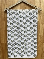 Tissu imprimé à la main, tissu en coton pur, imprimé floral grenade, tissu en coton indien fait main, tissu en coton biologique