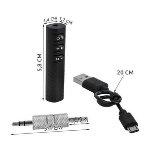 Adaptador AUX para Receptor Bluetooth, Cable Jack con Amplificador DSP, Cargador Jack Estéreo para Teléfono Móvil, Función Manos Libres - Product Image 2