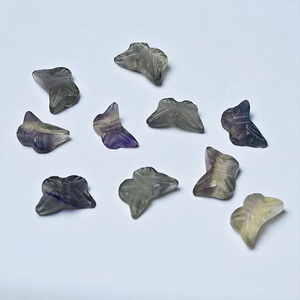 Pierre précieuse en forme de papillon en fluorite naturelle 12x7 MM sculptée à la main pour la fabrication de bijoux - Product Image 5