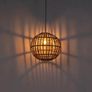 Pantallas colgantes de ratán tejidas antiguas, las mejores cubiertas de luz rústicas de lujo en forma de calabaza modernas hechas a mano para uso doméstico - Product Image 6