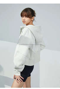 New Oversize Gym Hoodie with Acid Wash and 3D Embroidery Private Label Sport Jacket From SCU Featuring Front Logo - Product Image 3