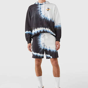 ชุดเซ็ตเสื้อฮู้ดดี้และกางเกงขาสั้นผ้าฝ้าย 100% น้ำหนักเบาสำหรับผู้ชาย เหมาะสำหรับฤดูหนาว สีสันปรับแต่งได้ ระบายอากาศ แห้งเร็ว คุณภาพสูง ราคาถูก - Product Image 2