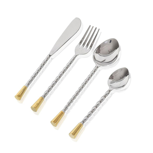 Ensemble de couverts en acier inoxydable argenté, style occidental, vaisselle décorative de haute qualité, ensembles de vaisselle pour la maison - Product Image 5