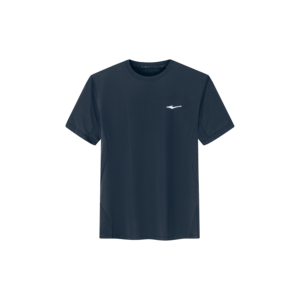 เสื้อยืดคอกลมผู้ชาย ERKE ผ้าฝ้ายออร์แกนิก 100% พิมพ์ลายเจอร์ซีย์ น้ำหนักผ้า 300 กรัม สีฟ้าหมอกเข้ม-รุ่น 11225202326-603 - Product Image 1