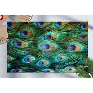 Peacock Feather <b>Rug</b>: 3D Printed Colorful Accent <b>Rug</b>,<b>Chenille</b> <b>Rug</b> - Product Image 2