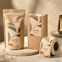 Autocollants personnalisés pour couvercles de bougies en papier couché avec feuille d'or rose pour boîtes cadeaux de bougies de fêtes, impression personnalisée en gros