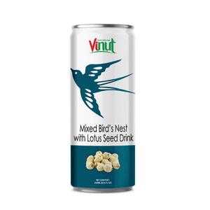 Nido de pájaro mixto enlatado de 250ml con bebida de semilla de loto, bebidas saludables - Product Image 1