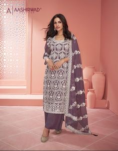 ชุดผ้าไหม Organza ไม่เย็บผ้า Kurti ของนักออกแบบล่าสุดโดย Fab Zone - Product Image 4