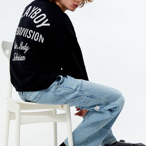 เสื้อสเวตเชิ้ตของผู้ชายคอกลมลำลองแบบสั่งตัด - Product Image 1