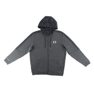Sweat à capuche zippé intégral Under Armour Threadborne Fleece pour homme, couleur : gris anthracite/gris, 100% authentique - Product Image 4