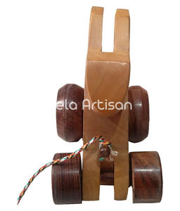 Figurine en bois d'éléphant OSTHEIMER avec selle verte, jouet en bois, animal royal - Product Image 3