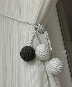 Sujetadores de Cortinas de Cuerda de Lujo con Borlas de Bola, Modernos y Decorativos - Product Image 2