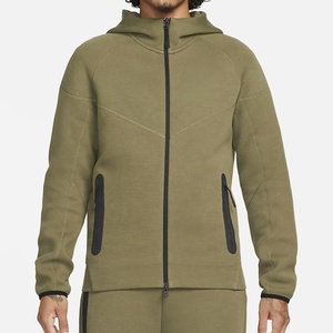Sweat à capuche à fermeture éclair à manches longues en molleton 100% coton imprimé personnalisé brodé OEM Nouveau design 2024 - Product Image 1