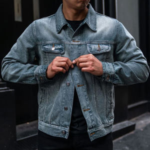 Breathable Denim <b>Men's</b> Denim Jacket Good Quality With Reasonable Price Customized <b>Men</b> Wear Denim Jackets BY WAKIN WEAR - Product Image 5