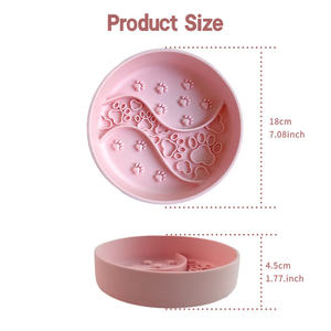 Silicone Slow <b>Feeder</b> Bowl for Dogs & <b>Cats</b> Non-Slip Lick Mat Reduces Anxiety Aids Digestion Easy Clean for Wet & Dry Food - Product Image 5