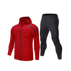 <b>Red</b> & Black Hoodies Set Wholesale Custom <b>Men's</b> Puff Print Logo 100% Cotton Heavy Weight 500gsm Blank Unisex Hoodies for <b>Men</b> - Product Image 1