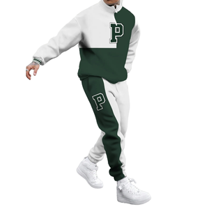 Survêtement sans couture chaud et respirant de grande taille pour hommes, vêtements de rue avec broderie dégradée, nouvelle arrivage pour l'hiver - Product Image 2