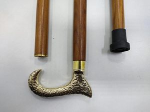 Bastón de latón Vintage con mango tallado para abuelos, regalo antiguo - Product Image 6