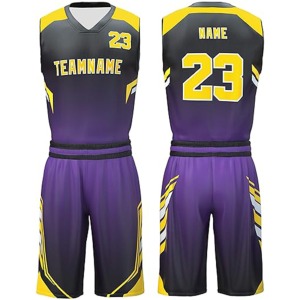 Uniformes de basket-ball de conception personnalisée en polyester de haute qualité avec logo et taille personnalisés - Product Image 4