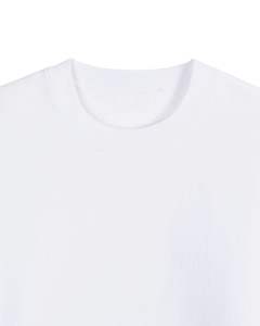 Sweat-shirt en polaire blanc pour homme, col rond, pull à manches longues, coton doux, décontracté, chaud pour l'hiver, conception personnalisée OEM - Product Image 3