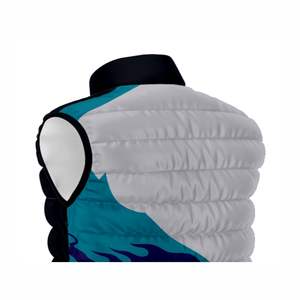 Chaleco acolchado de invierno personalizado para hombre, 100% de nailon, con aislamiento cálido, cuello levantado, cremallera, deportes al aire libre, ropa de trabajo, patrón acolchado, decoración - Product Image 6