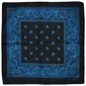 Hip Hop Unisex Wholesale Custom Print Logo Recycled 100% Cotton Classic Square Scarf <b>Paisley</b> <b>Bandanas</b> - Product Image 4