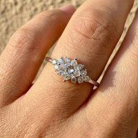 Bague de mariage en argent 925 de luxe léger français, sertie de diamants, pour femme, 1ct 2ct, avec moissanite carrée taille princesse étincelante