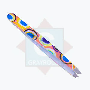 Pince à épiler à sourcils en acier inoxydable de marque privée de volume avec logo personnalisé - Product Image 1