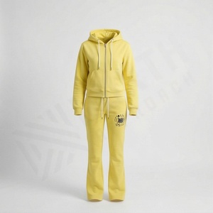 Conjunto Deportivo Informal de Felpa Técnica para Mujer, de Alta Calidad, Personalizado, con Sudadera Extra Grande y Pantalones Deportivos, Bordado, Color Personalizado - Product Image 1