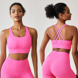 ชุดเล่นโยคะของผู้หญิงกางเกงขาสั้นออกกำลังกายขนาดใหญ่พิเศษพร้อมสายรัดเปลือยหลังลายผ้าสแปนเด็กซ์คุณภาพสูง - Product Image 1