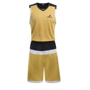 Uniforme de basket-ball 100% polyester sur mesure Nouveau design Respirant et grande taille Bonne qualité pour les sports d'été - Product Image 1