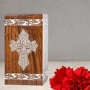 กล่องใส่โกศไม้ไผ่ทรงสี่เหลี่ยมผืนผ้าขนาดเล็กหรูหราคลาสสิกทำด้วยมือสไตล์ทันสมัย - Product Image 4