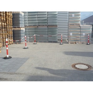 Poteau de barrière PPC rouge/blanc 63 mm pour la pose verticale avec œillet - Équipement de stationnement - Product Image 3