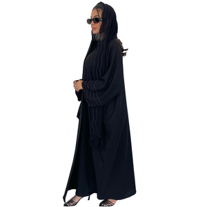 2025 venta al por mayor personalizado Dubai Elegante ropa musulmana mujeres tradicional Abaya con cinturón mejor Color señoras Abaya - Product Image 6