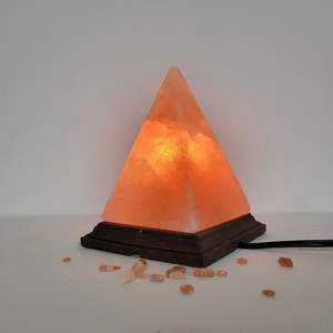 Stylish Handmade Himalayan Pink Salt Pyramid <b>Lamp</b> Exquisite Animal Bowl Carving Luxury Wooden Base Natural Crafts Design - Product Image 6