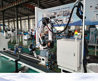 Robot inteligente de soldadura de barras de refuerzo industrial de siete ejes para piezas de esqueleto de vigas, Cotización Shandong