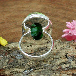 Kingman Bague pour homme en argent sterling turquoise avec motif géométrique Pierre de coupe lisse plaquée rhodium Design amoureux - Product Image 4