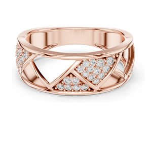 Anillo Cruzado de Diamantes de Laboratorio de 0.319 CT para Mujer, Claridad VVS-VS EF, Oro de 18KT, 14KT, 10KT y Plata 925, Oro Rosa, Amarillo, Blanco - Product Image 3