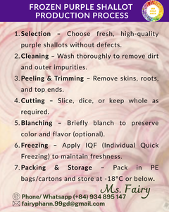 หอมแดงสีม่วงแช่แข็ง Iqf พรีเมี่ยมของเวียดนาม | รักษากลิ่นหอมตามธรรมชาติ | ส่งออกและขายส่งจำนวนมาก - Product Image 6