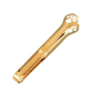 Pinces de cuisine en métal fini or pour la cuisson de la salade du pain BBQ ustensile de service pour la maison hôtel cuisine design élégant article - Product Image 2