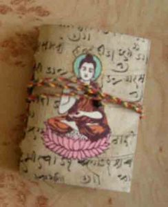 Carnet à couverture souple de style Bahi Khata en papier de coton recyclé fait à la main, couleur crème, personnalisé - Product Image 2