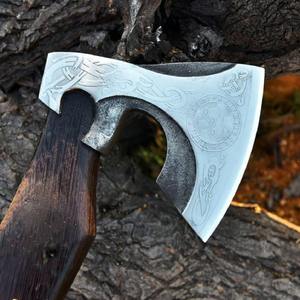 High Quality Handmade Damascus Steel <b>Axe</b> Industrial Grade with Wood Handle for Outdoor <b>Camping</b> - Product Image 4