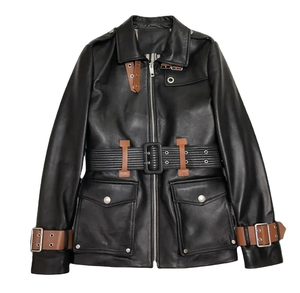 Chaqueta de Motociclista de Lona, Clásica, Negra, Transpirable, Chaquetas de Invierno para Mujer, Venta al por Mayor, Aseb Industries - Product Image 1