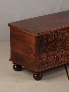 Caja de Almacenamiento de Madera Rústica con Tapa para Sala de Estar, Dormitorio, Solución de Almacenamiento para el Hogar, para Mantas, Ropa y Accesorios - Product Image 5
