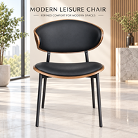 Promotion Fauteuils de Salle à Manger et de Loisirs Luxe Italien en Cuir Véritable, Style Mid-Century Moderne Nordique, pour Table ou Café