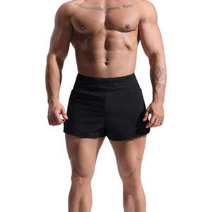 Short de jogging respirant à séchage rapide pour hommes, solide, décontracté, pour la course à pied, l'entraînement physique en plein air avec taille élastique - Product Image 1