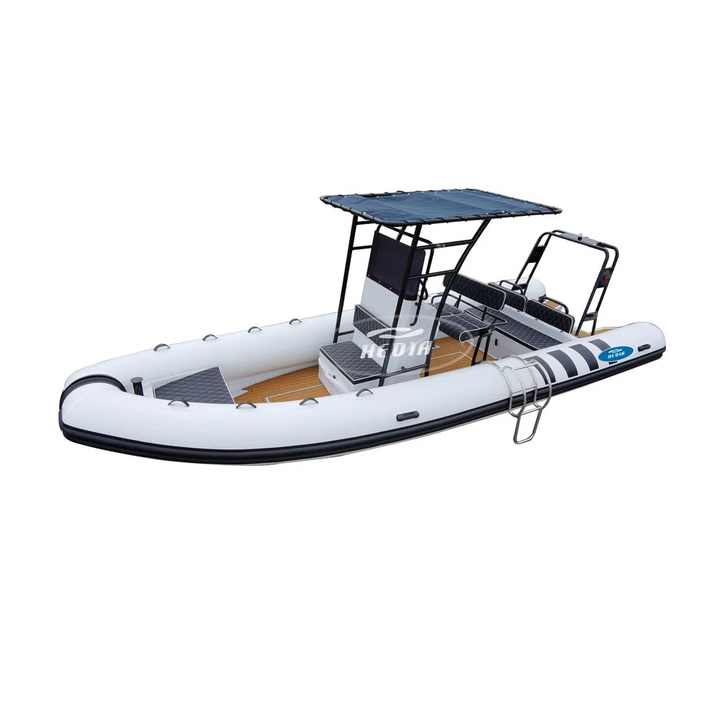 Cheap Price Hot Sale Luxury Rigid Inflatable Hypalon PVC 23ft 7m Boat Aluminum Fishing Ocean Rib Boat With Console