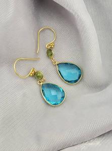 Boucles d'oreilles pyramides vintage en argent sterling 925 plaqué or avec cristaux de strass, unisexes, aspect impressionnant, cadeau pour les mariages et les fêtes, IGI - Product Image 3