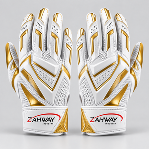Guantes de Fútbol Americano Deportivos, Dedos Completos, PU Transpirable, Antideslizantes, Correa de Muñeca Ajustable, para Todas las Temporadas - Product Image 3